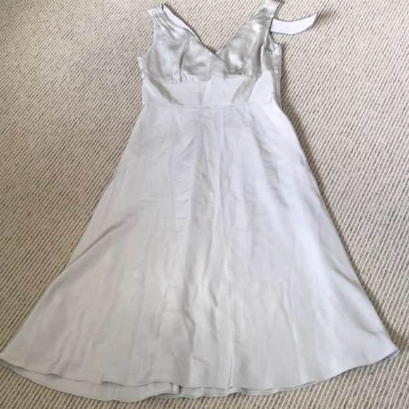 J.Crew 100%silk Special Occasions s.2 light gray - Picture 2 of 5